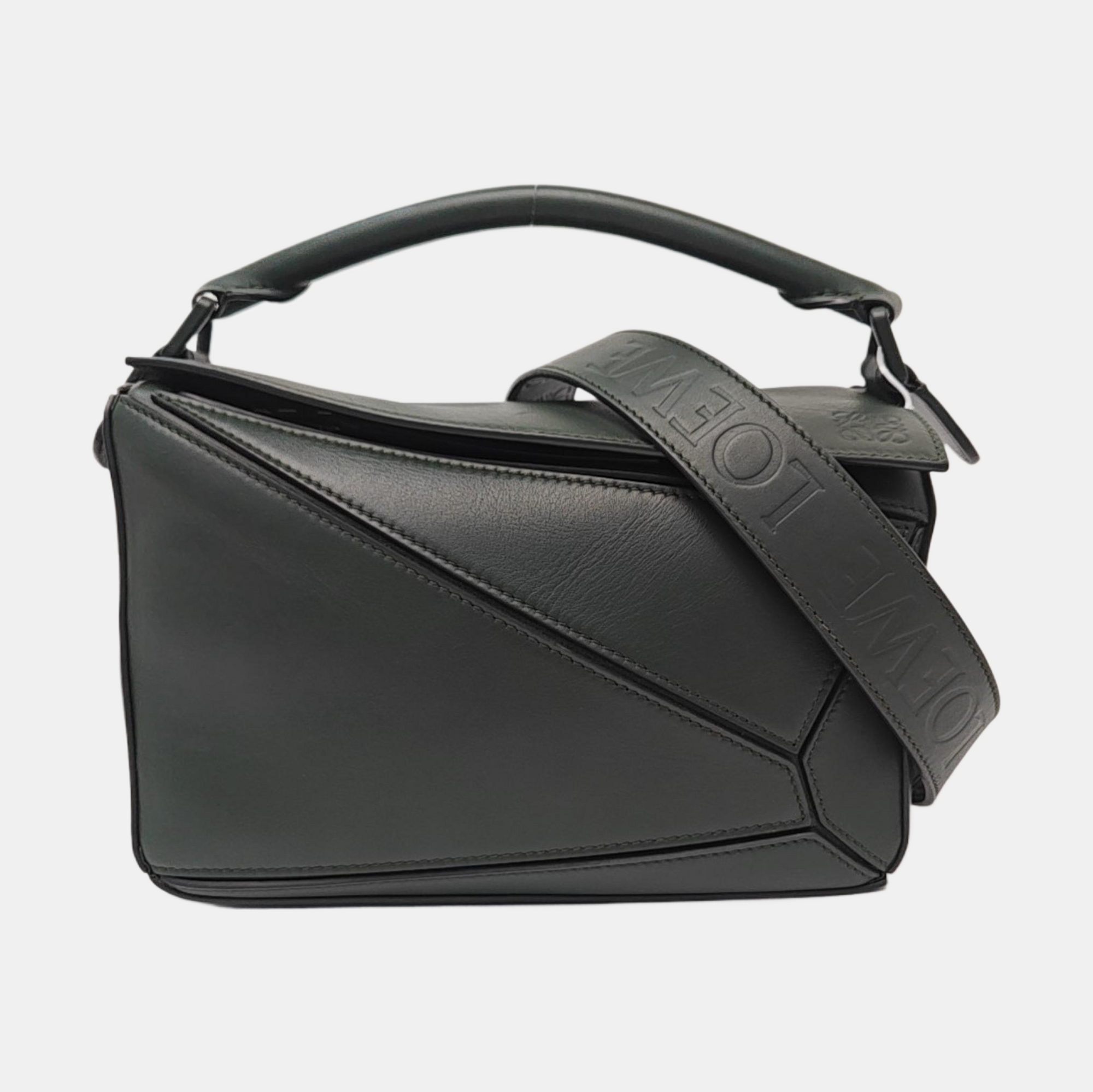 Puzzle Small Calfskin Green