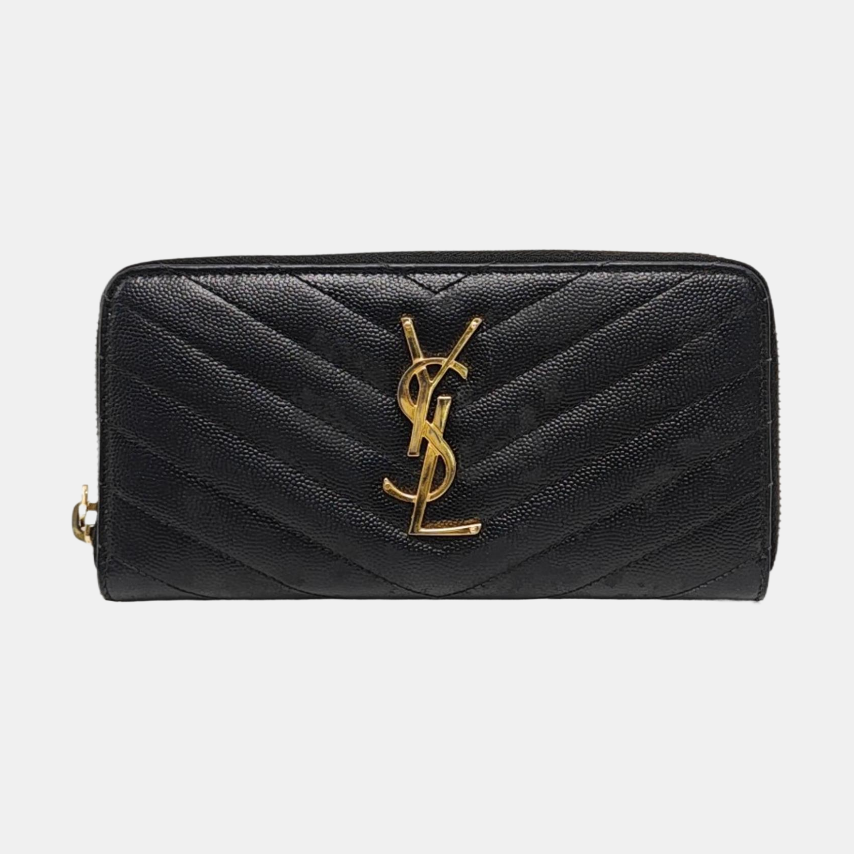 MONOGRAM Chevron Calfskin Black