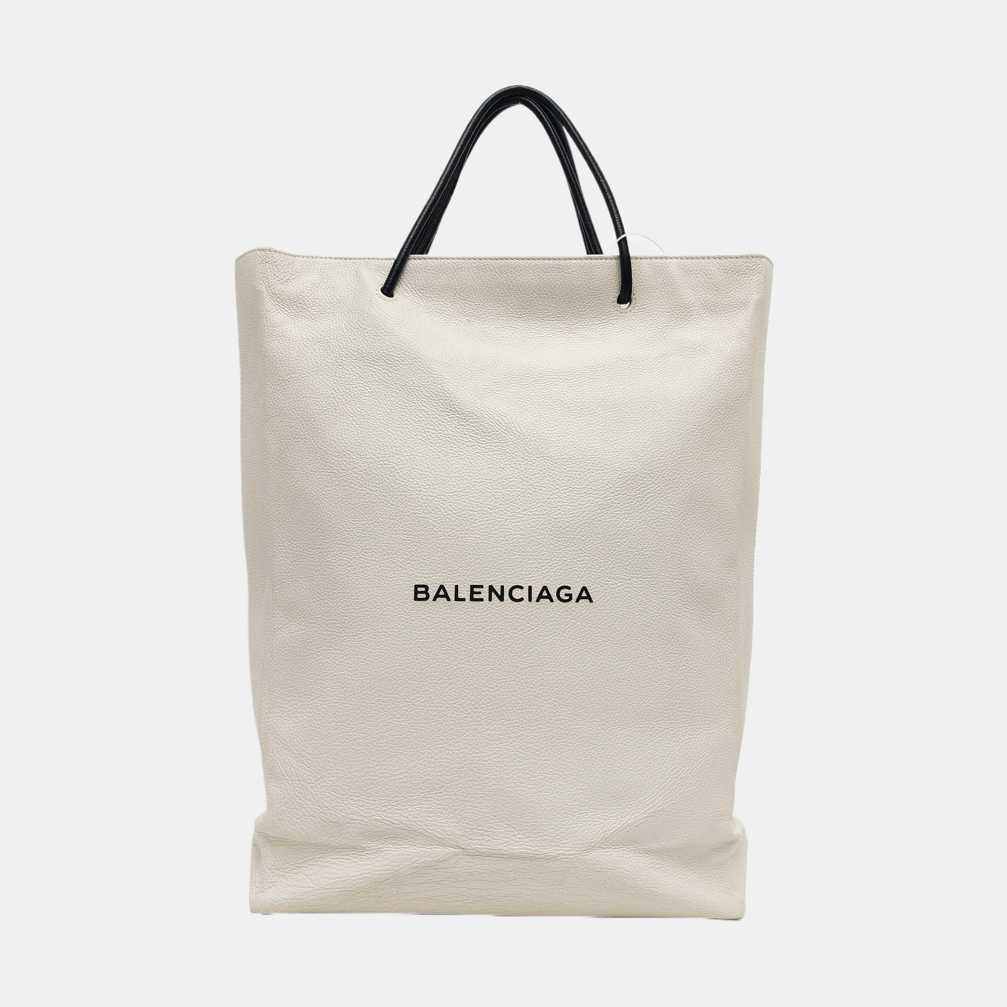 Shopping Bag Calfskin White