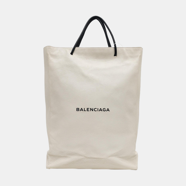 Shopping Bag Calfskin White