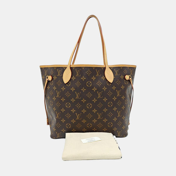 NEVERFULL MM Monogram Coated Canvas Brown