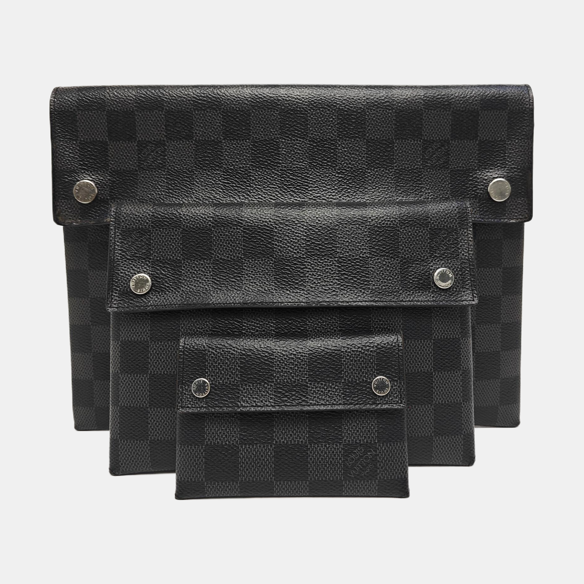 ALPHA Damier Graphite Coated Canvas Gray