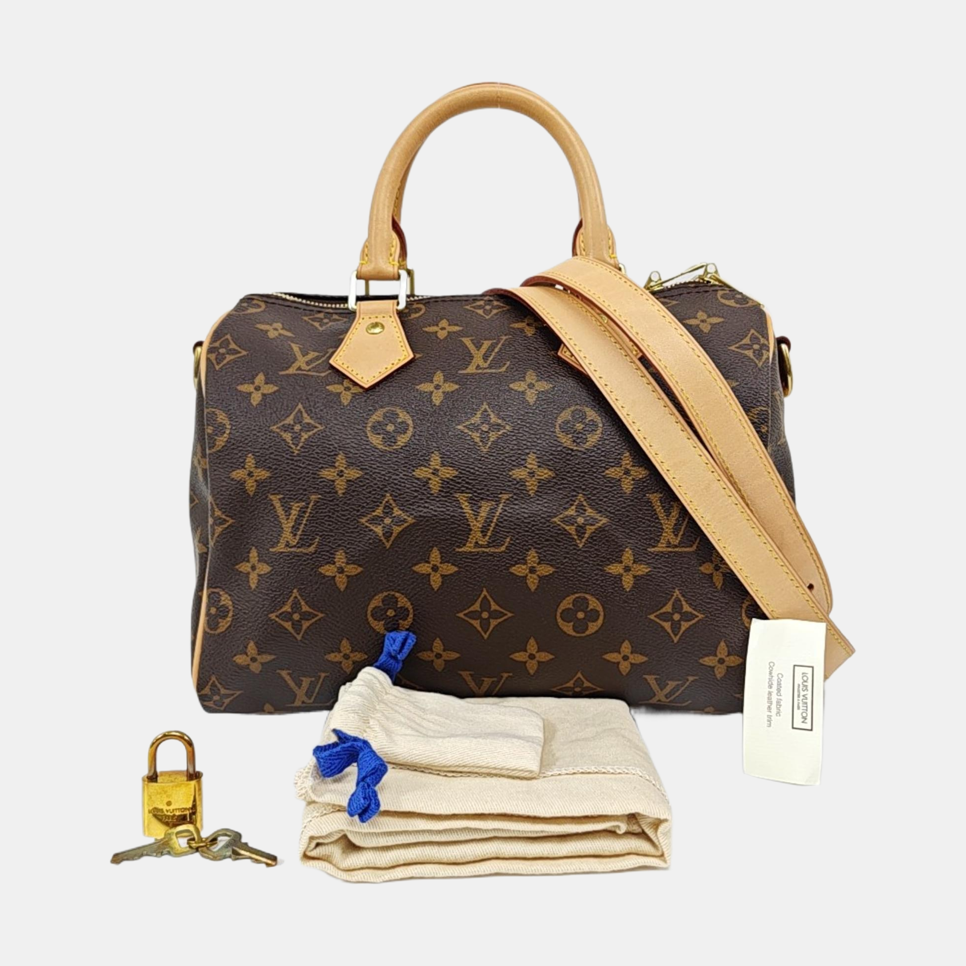 SPEEDY 25 Monogram Coated Canvas Brown