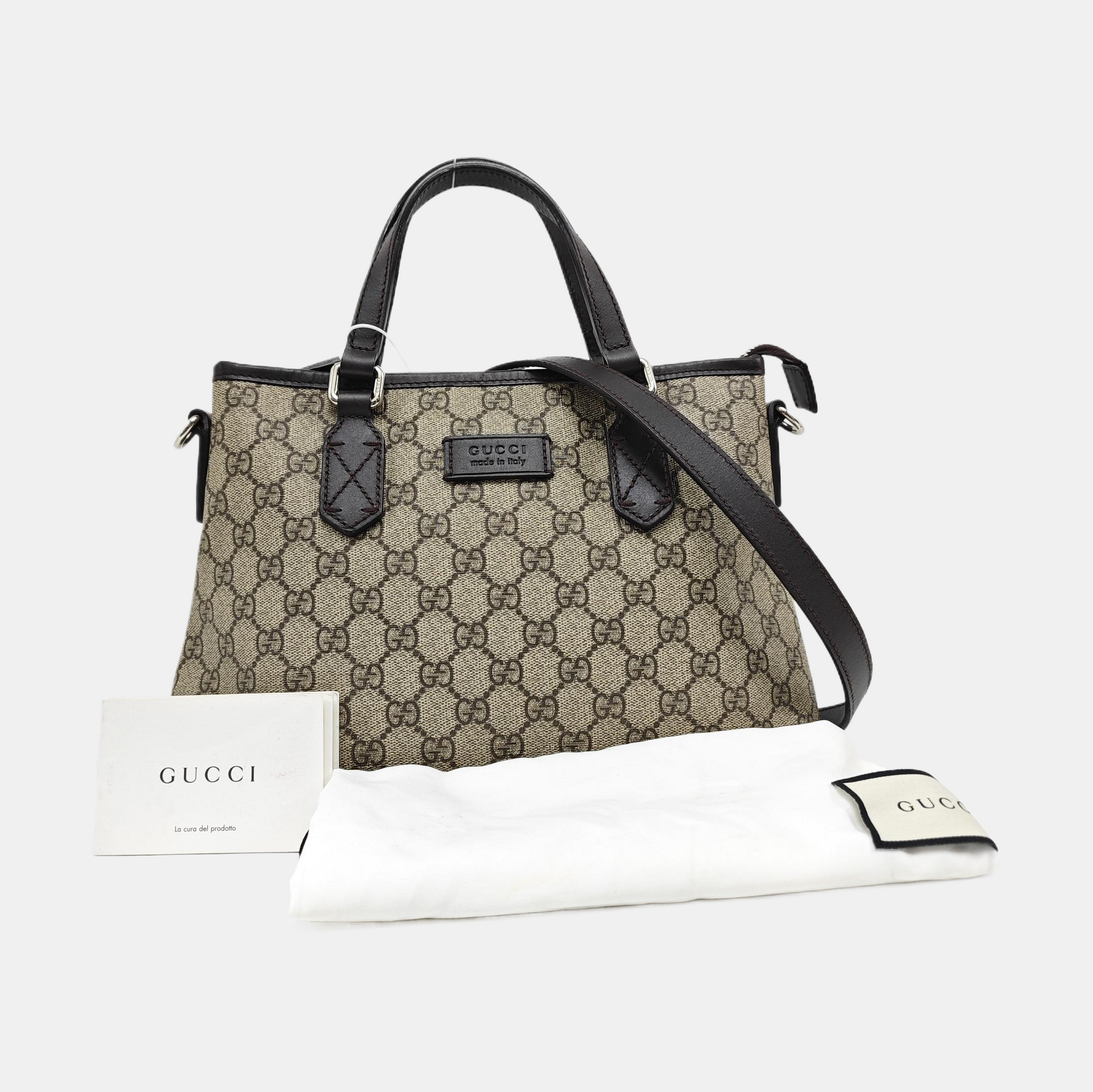Monogram Coated Canvas Tote Bag Small Beige