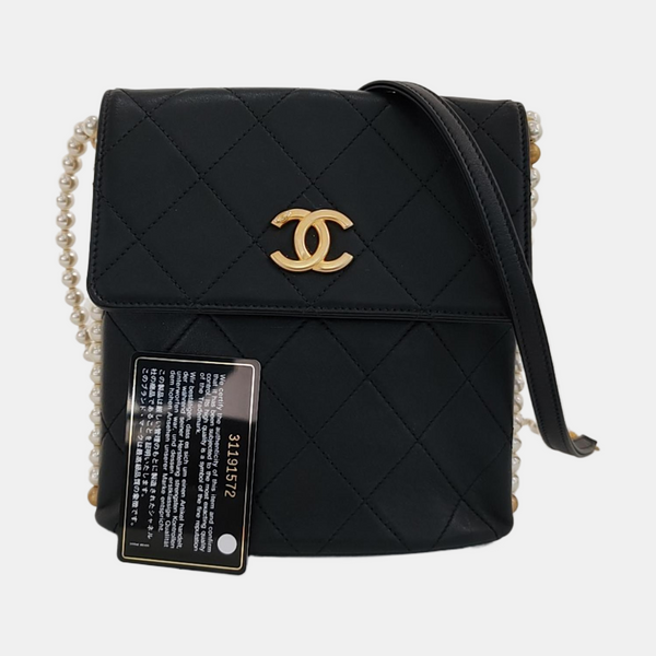 Small Quilted Calfskin Black