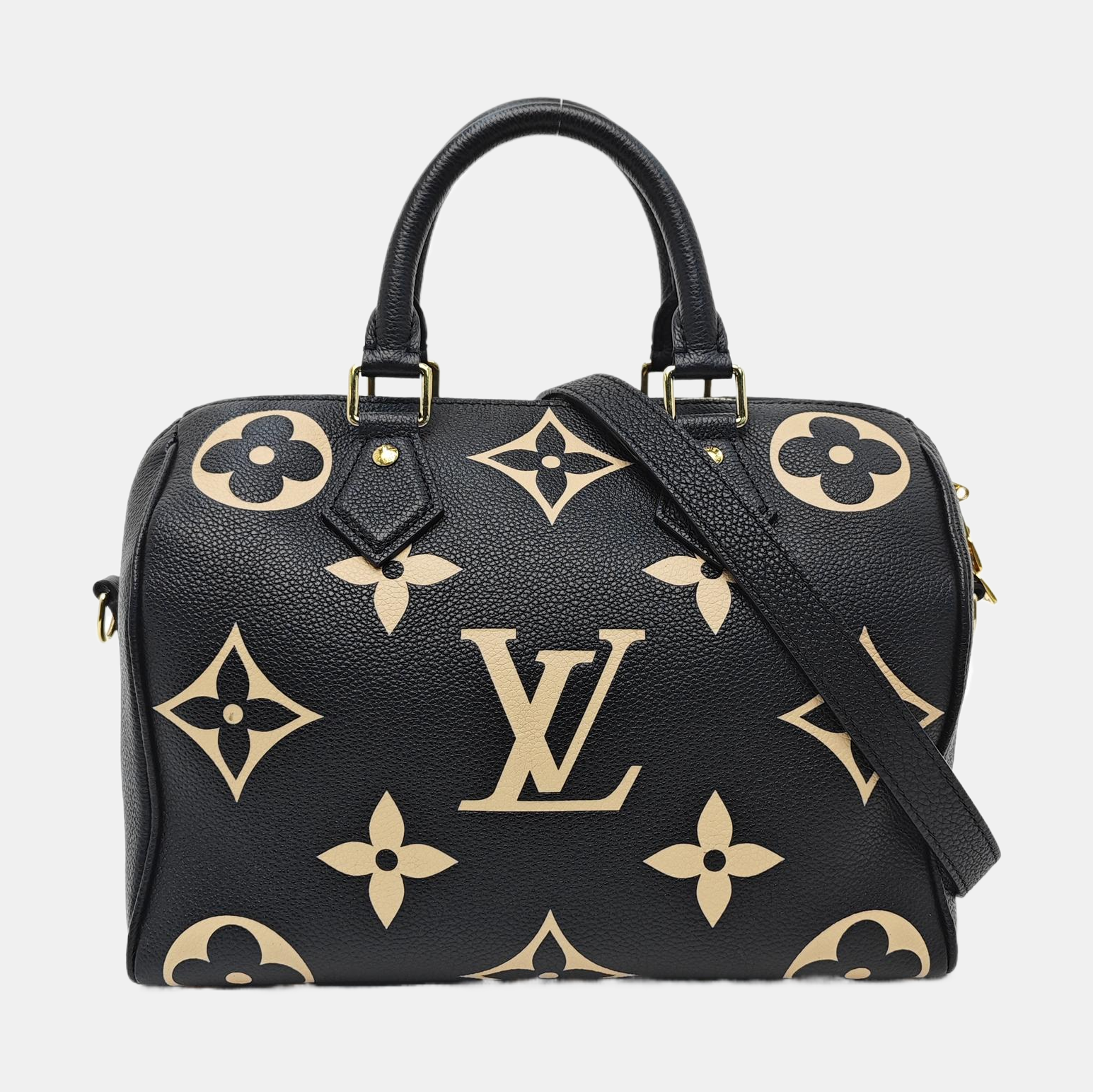 SPEEDY 25 Monogram Calfskin Black