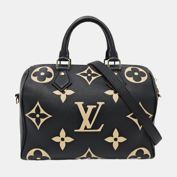 SPEEDY 25 Monogram Calfskin Black