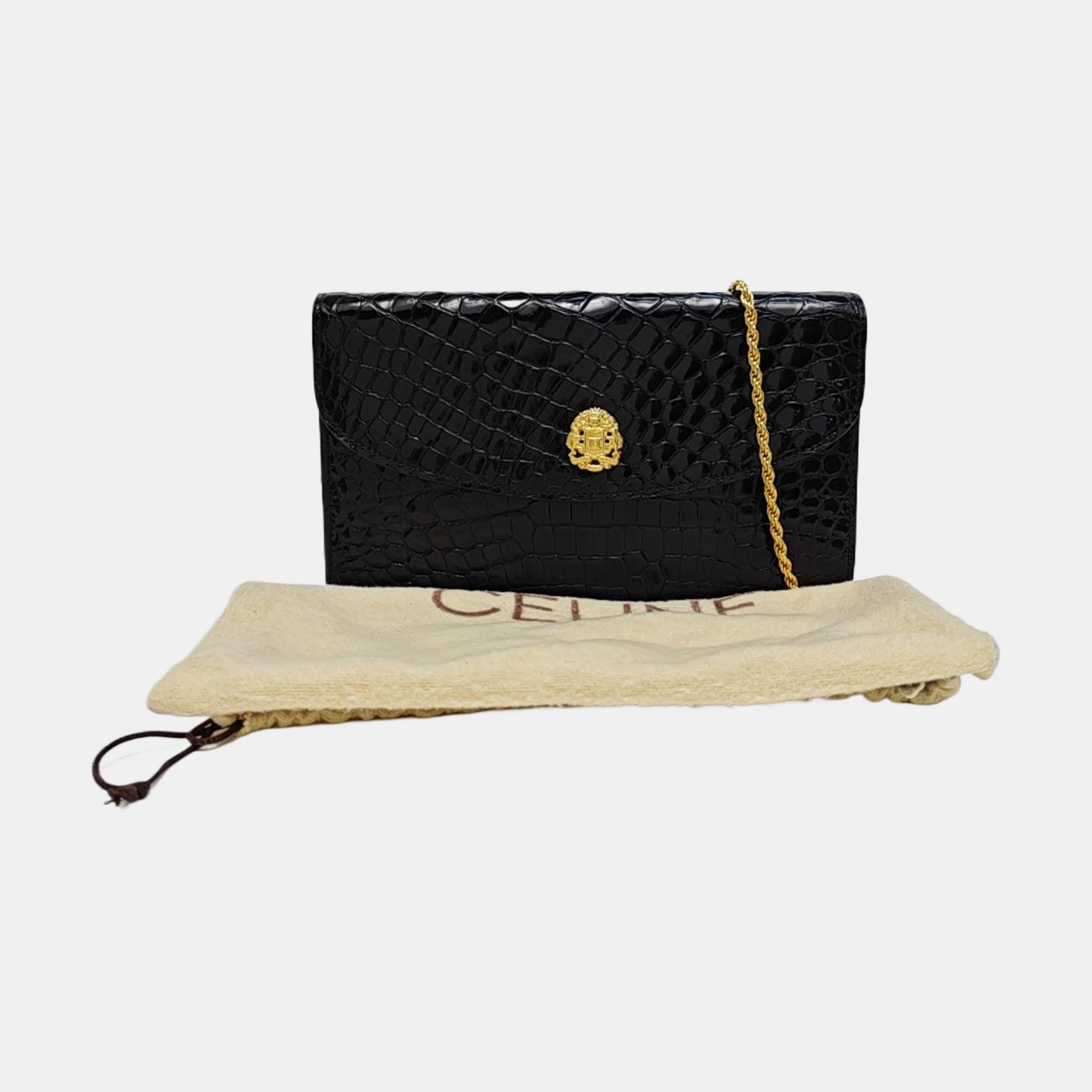 Calfskin Shoulder Bag Black