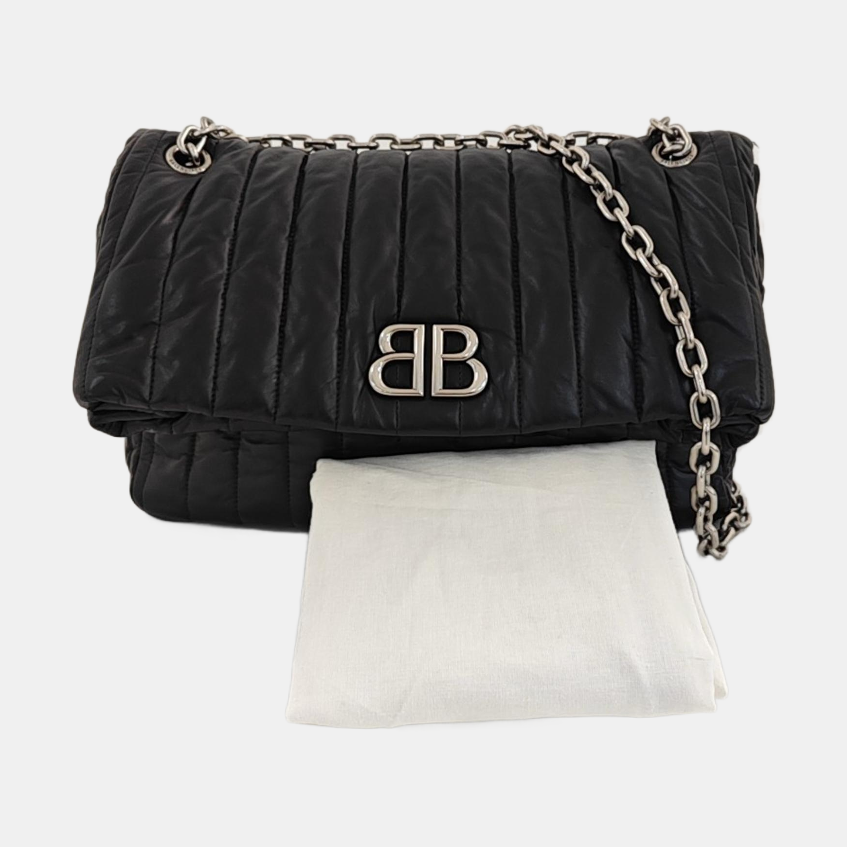 BB Quilted Calfskin Black