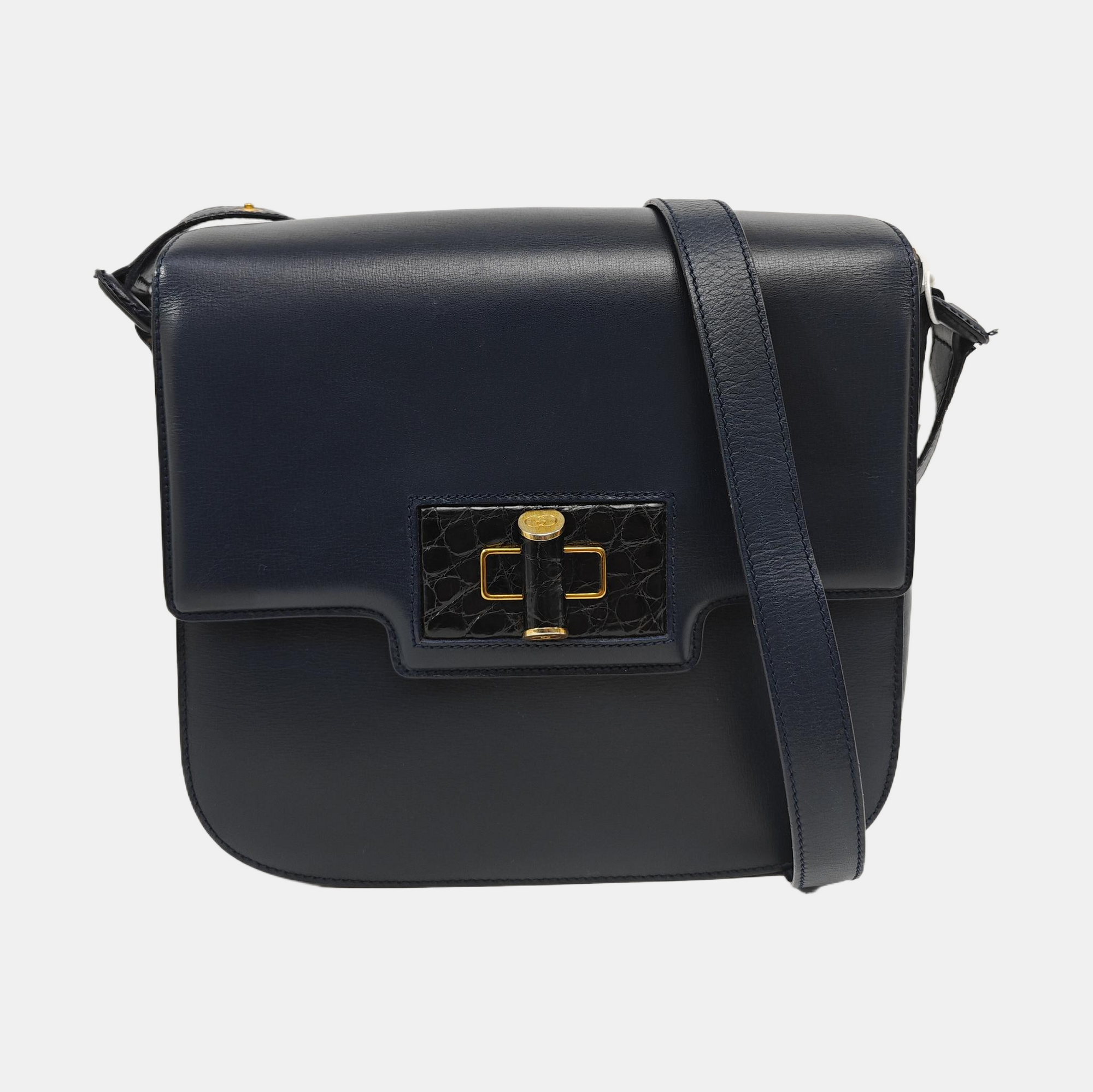Calfskin Crossbody Bag Blue