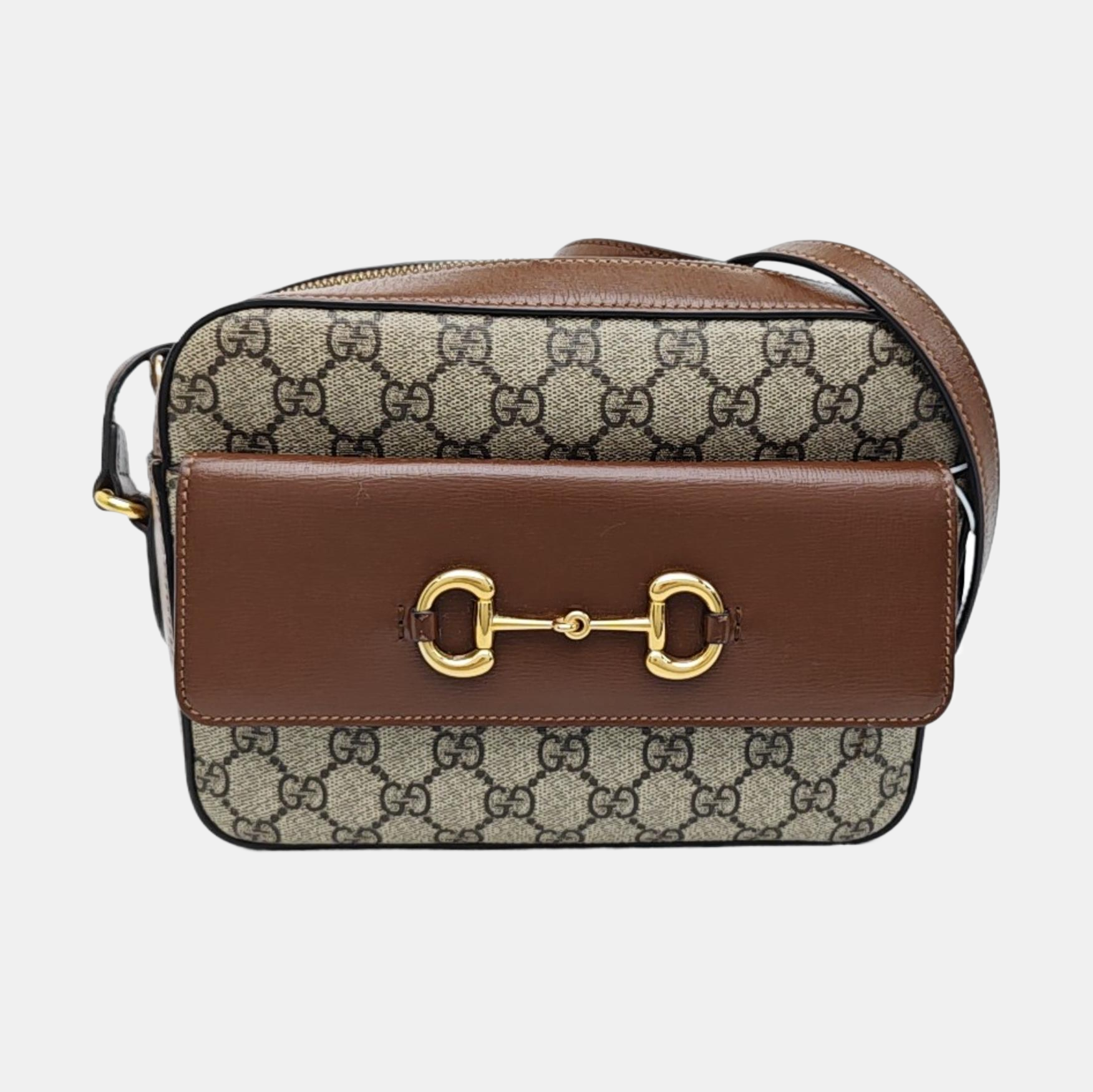 Horsebit 1955 Small Coated Canvas Beige