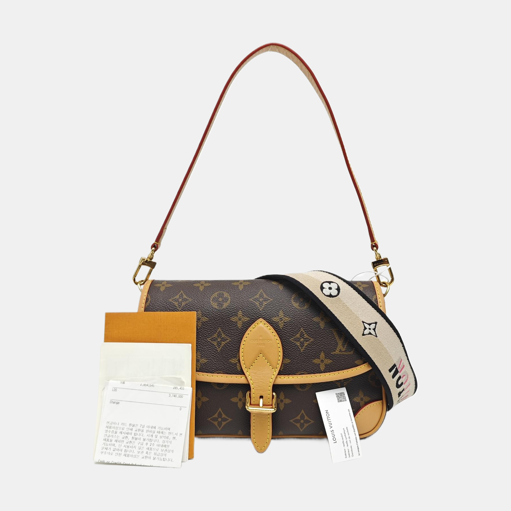 DIANE Monogram Coated Canvas Brown