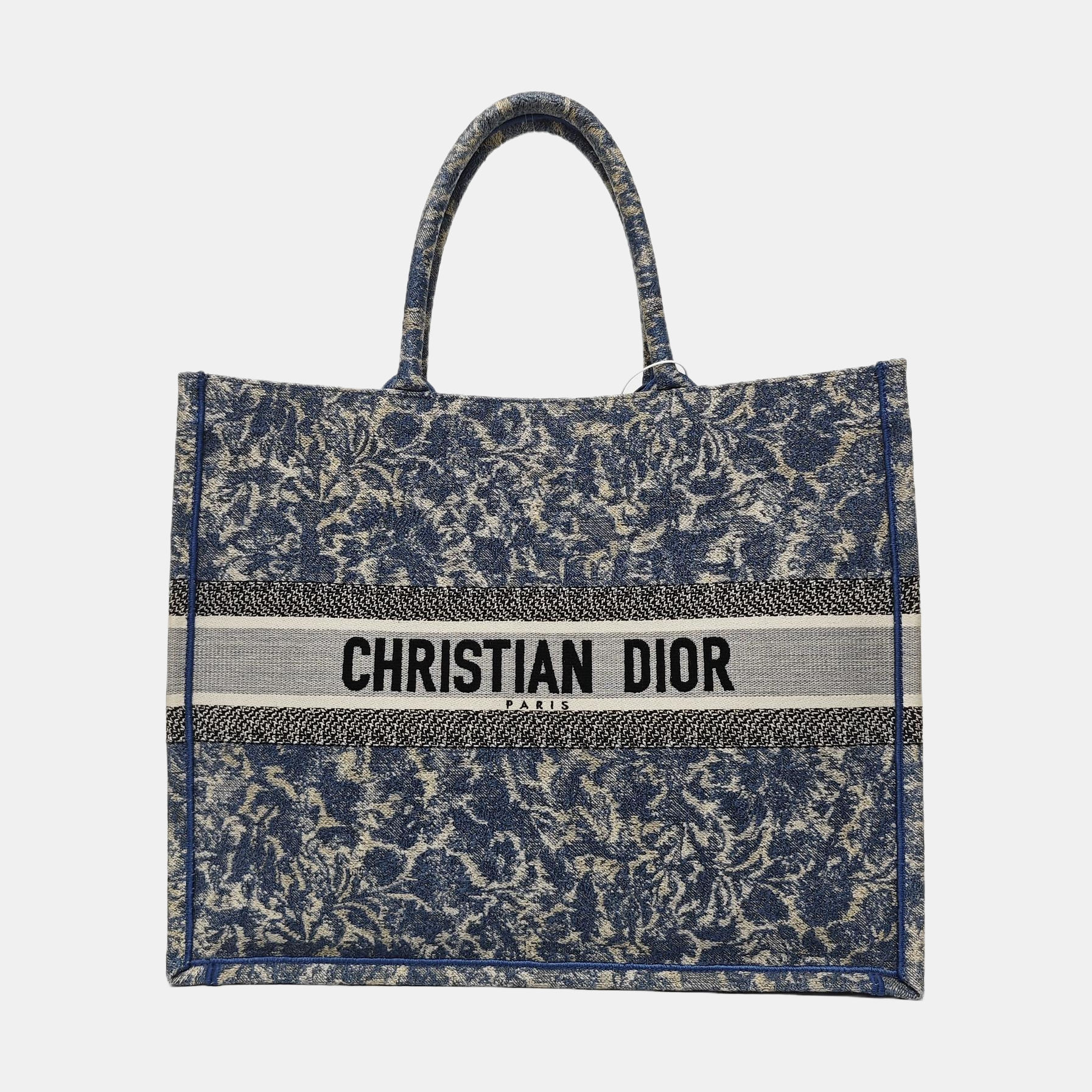 Book Tote Large Canvas Blue