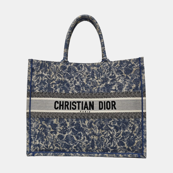 Book Tote Large Canvas Blue