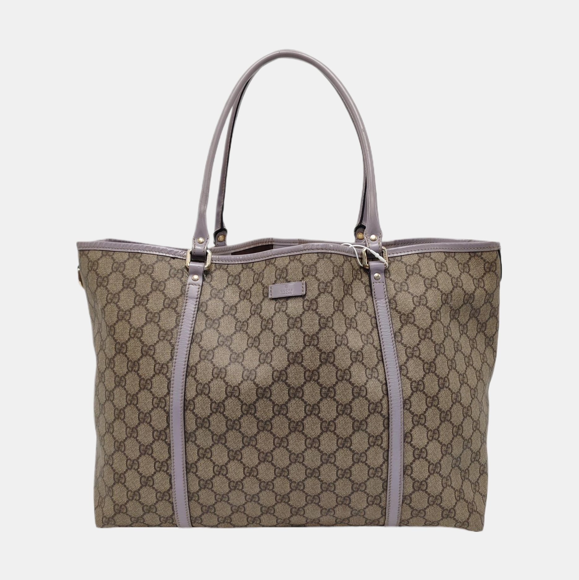 Monogram Coated Canvas Tote Bag Beige