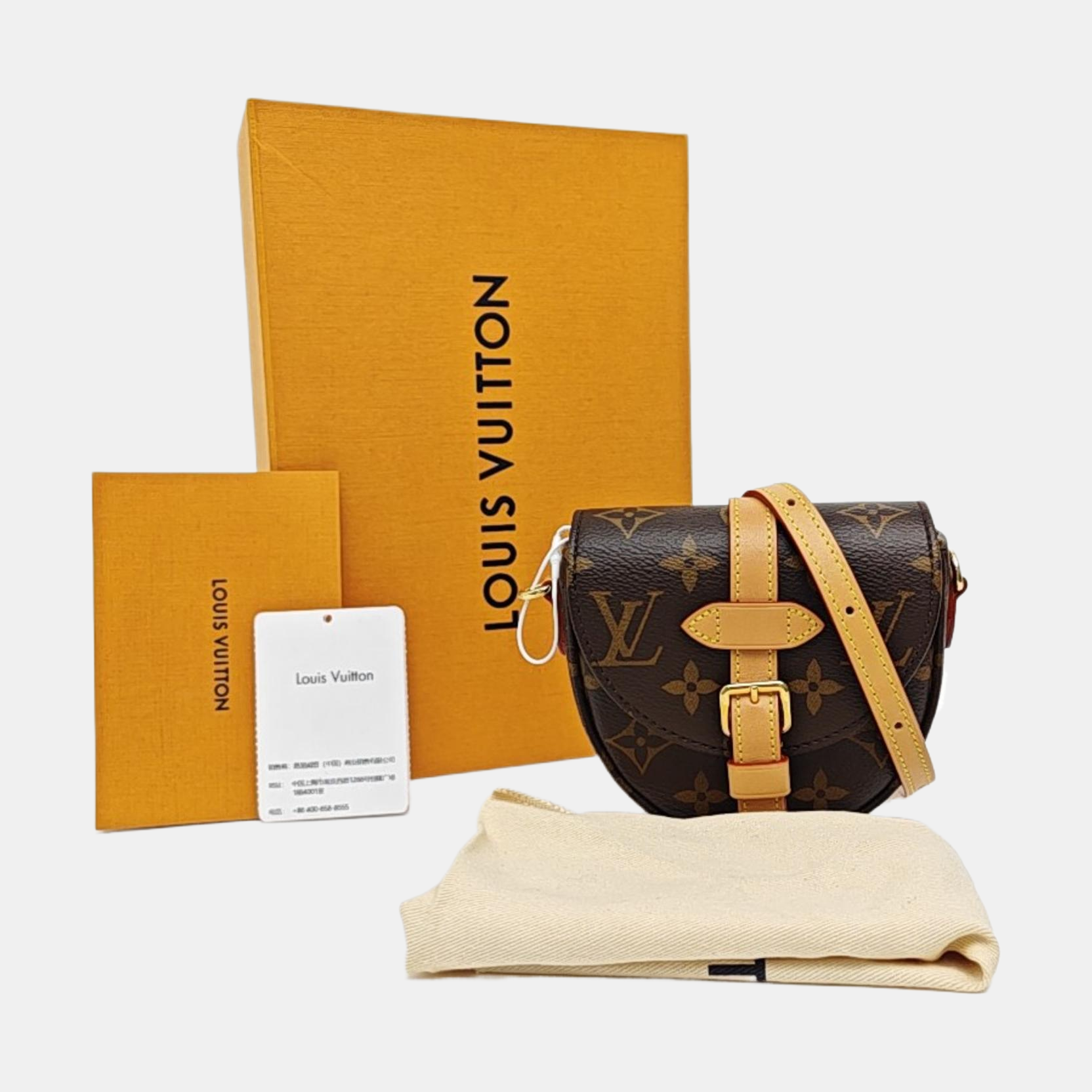 CHANTILLY Mini Monogram Coated Canvas Brown