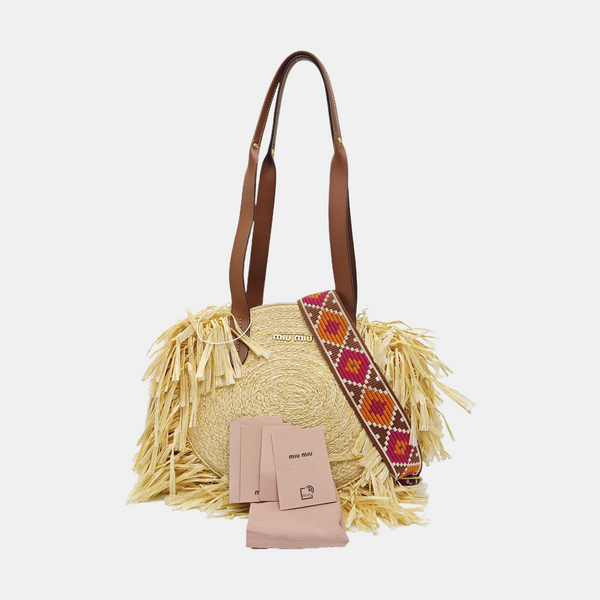 Straw Tote Bag Beige