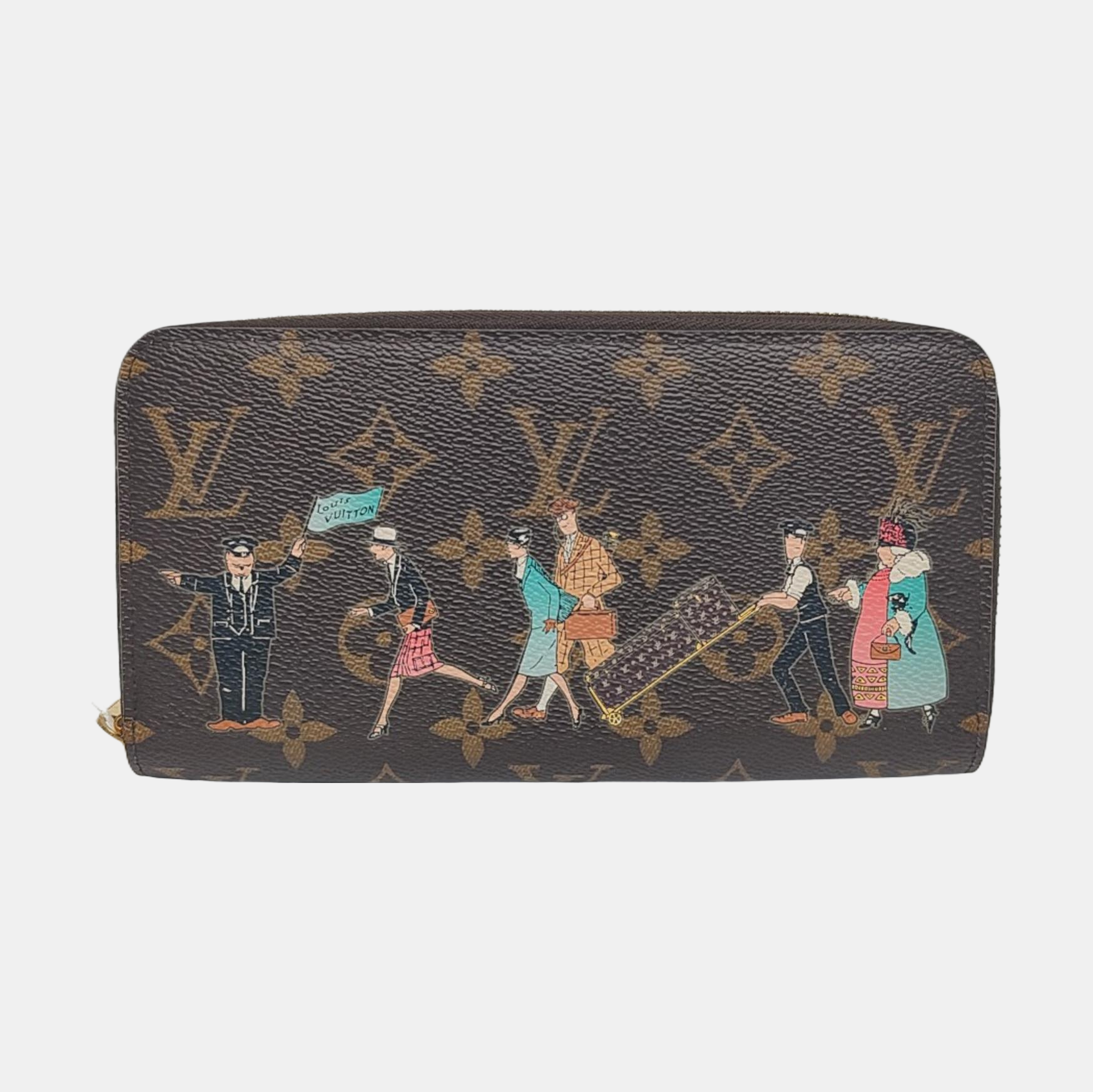 ZIPPY Monogram Coated Canvas Brown Wallet