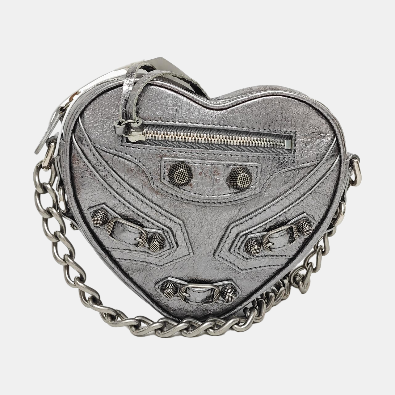 Le Cagole Mini Lambskin Silver