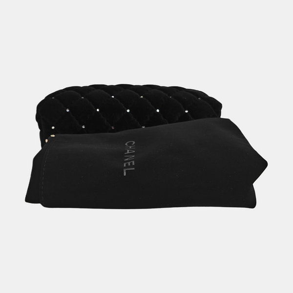 Quilted Velvet Black