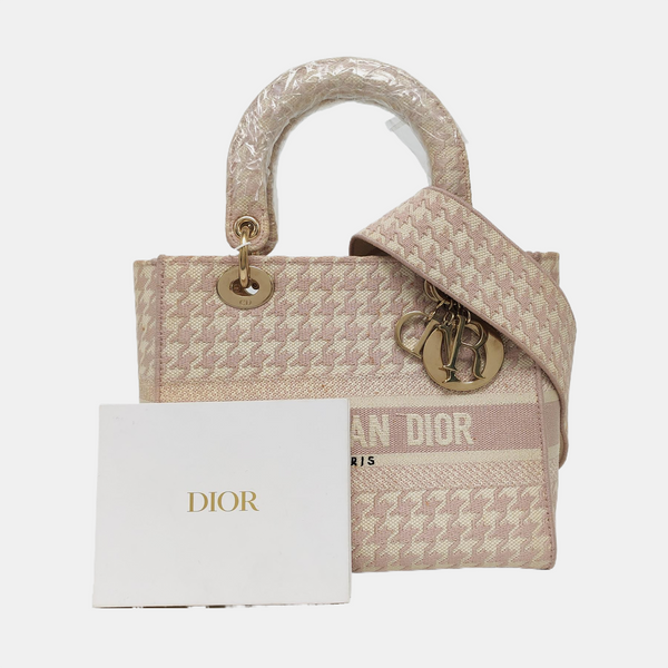 Authenticated pre-owned  Lady D-Lite Medium Fabric Multicolor - Tote Bag at Looply