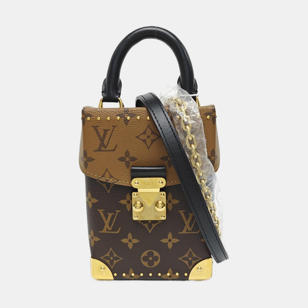 CAMERA BOX Monogram Coated Canvas Brown