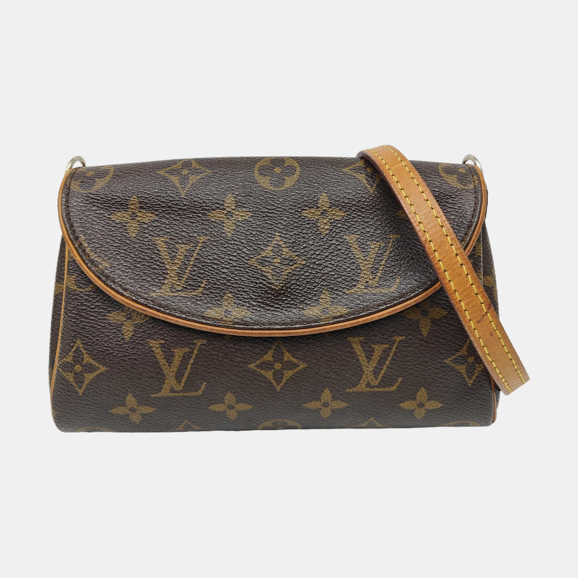 Monogram Coated Canvas Shoulder Bag Brown