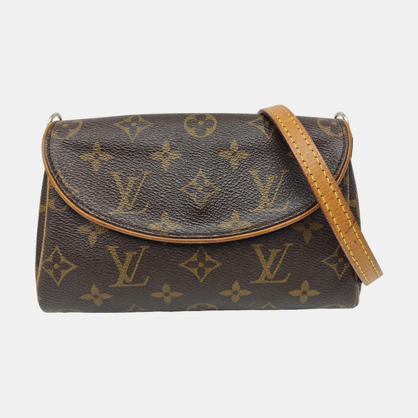 Monogram Coated Canvas Shoulder Bag Brown