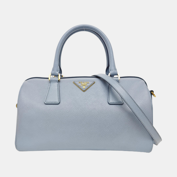 Saffiano Calfskin Shoulder Bag Blue