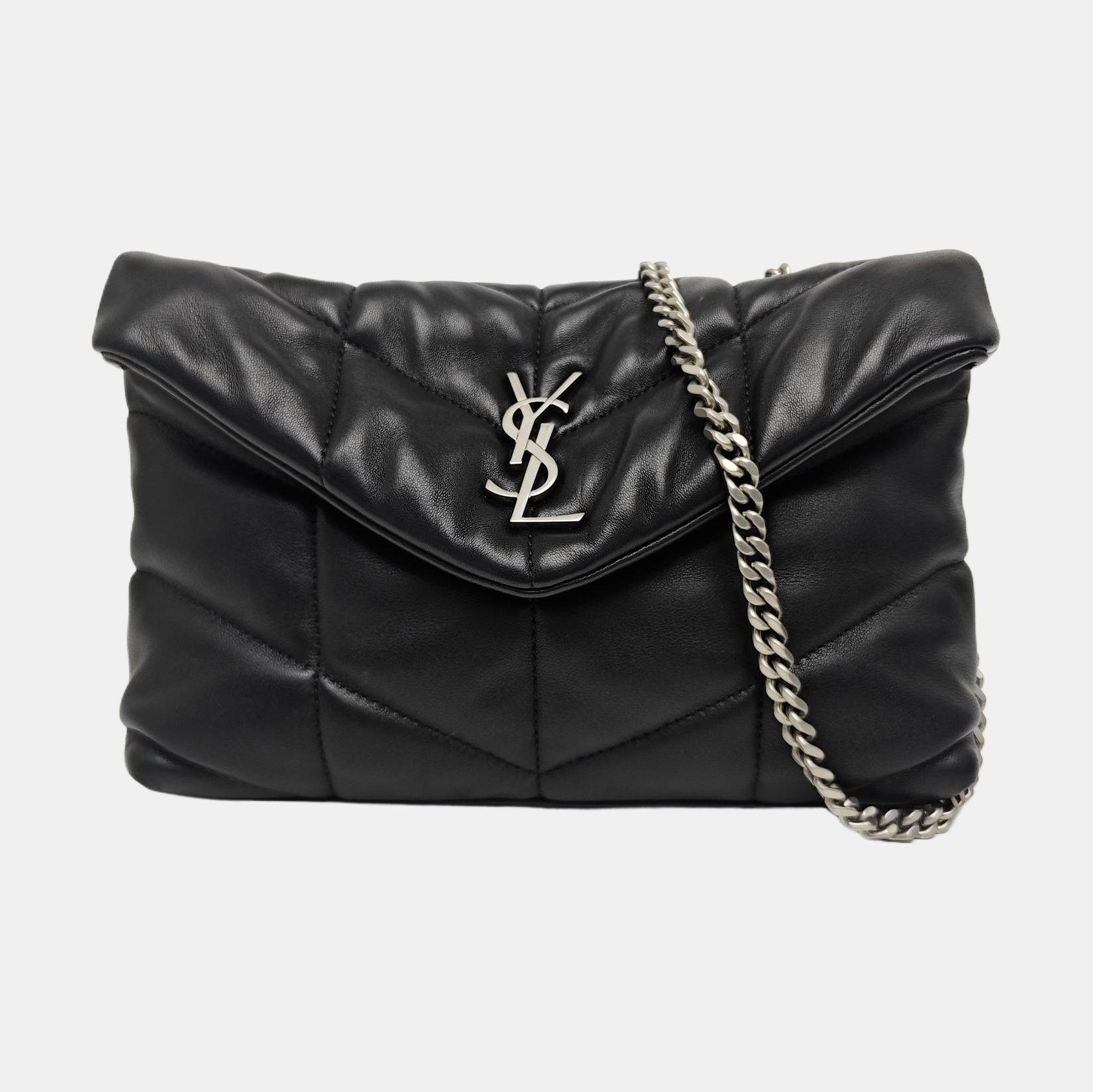PUFFER TOY Mini Quilted Lambskin Black