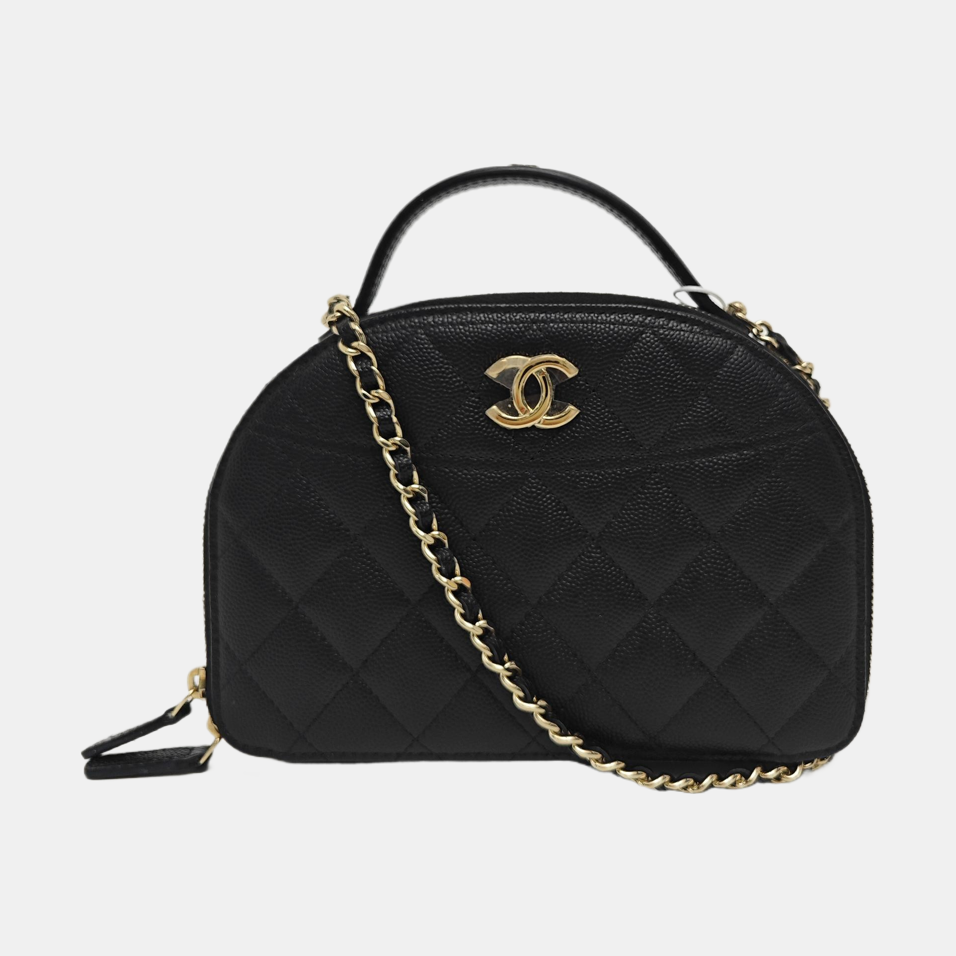 Quilted Grained Calfskin Black