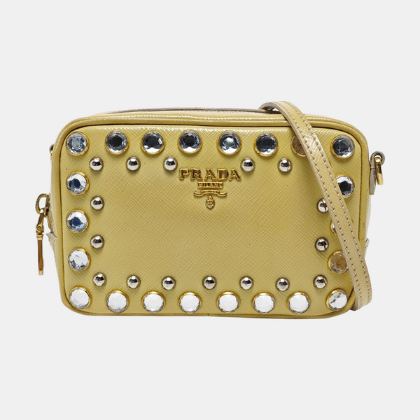 Vitello Phenix Camera Bag Saffiano Calfskin Yellow