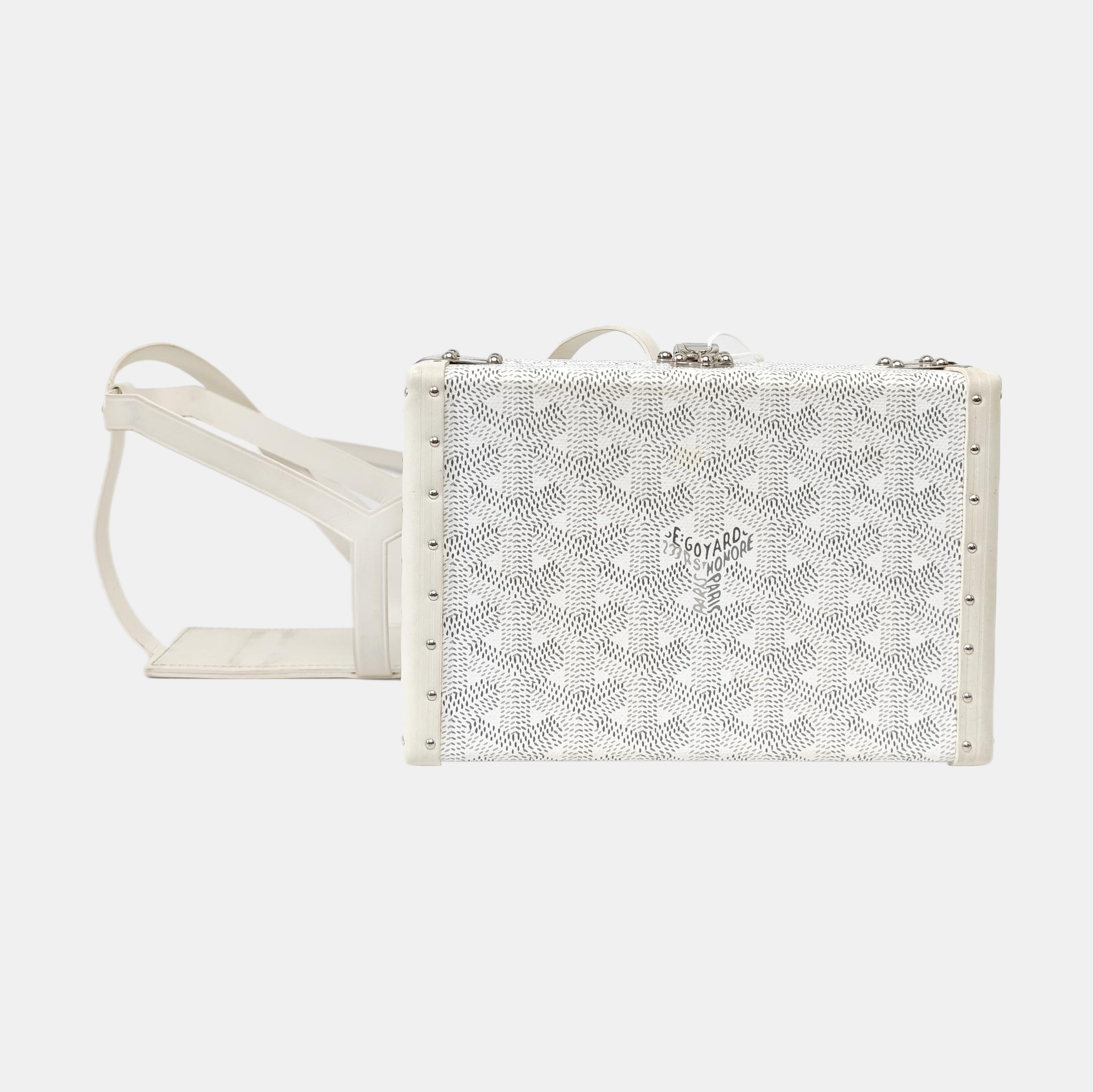 Coated Canvas Shoulder Bag White