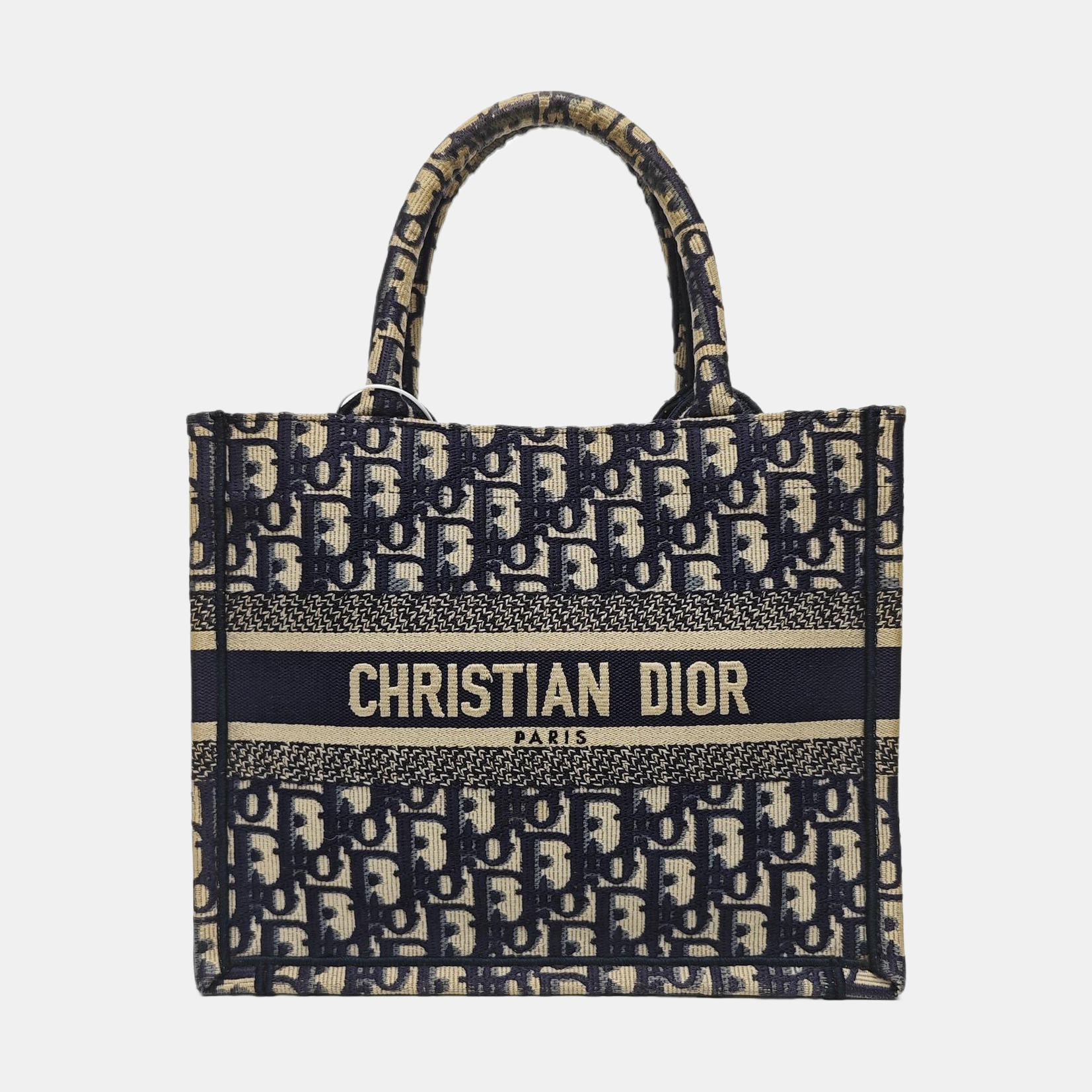 Book Tote Small Oblique Canvas Blue