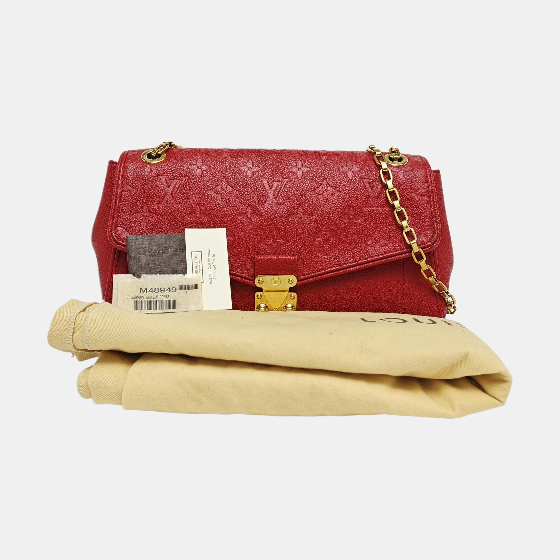 SAINT-GERMAIN Monogram Calfskin Red