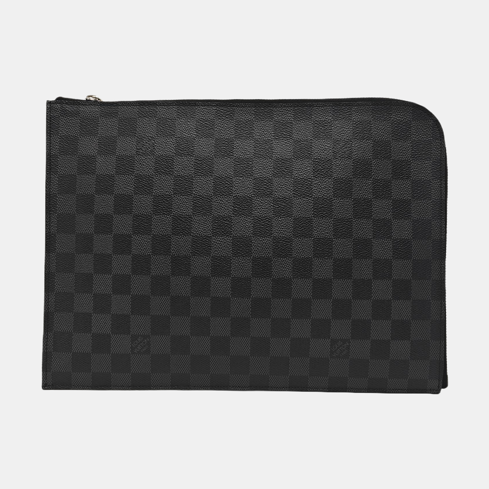 Damier Graphite Coated Canvas Clutch Gray