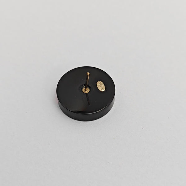 Metal Black Stud Earrings