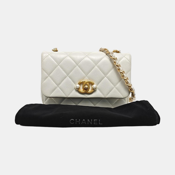 Quilted Calfskin White