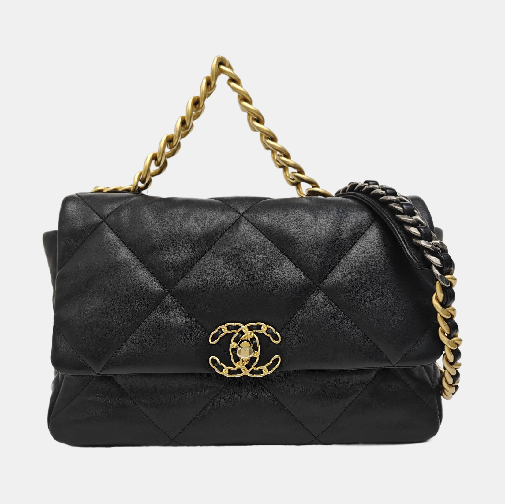 CHANEL 19 Medium Quilted Lambskin Black