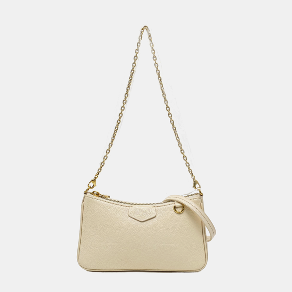 EASY POUCH ON STRAP Calfskin Beige