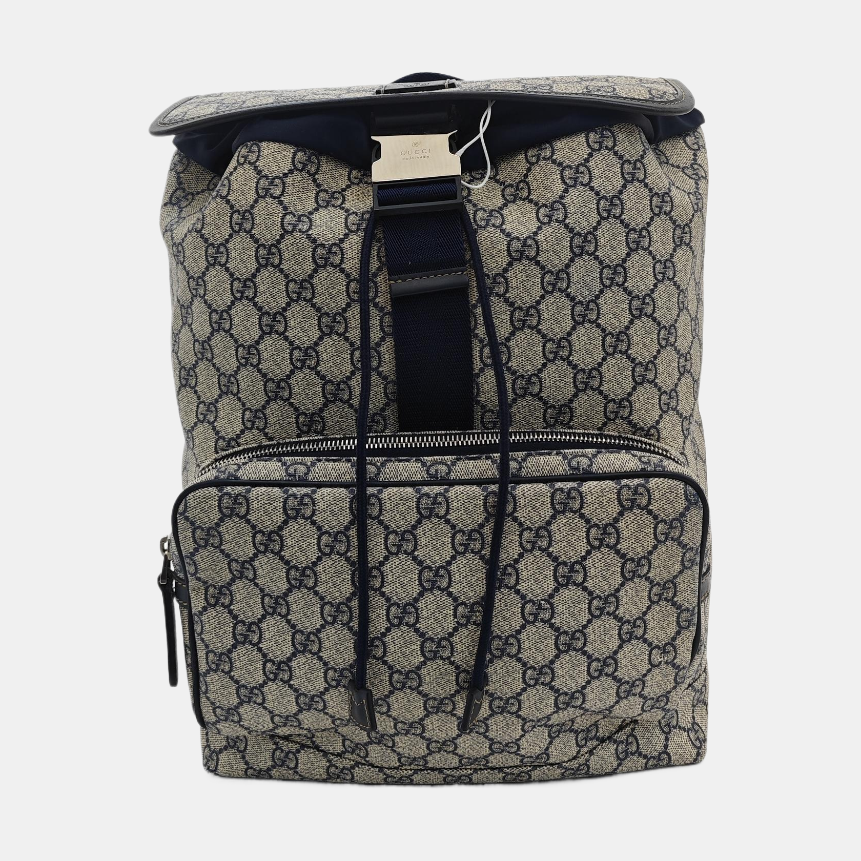 Monogram Coated Canvas Backpack Black