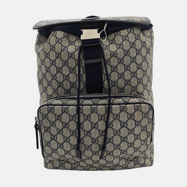 Monogram Coated Canvas Backpack Black