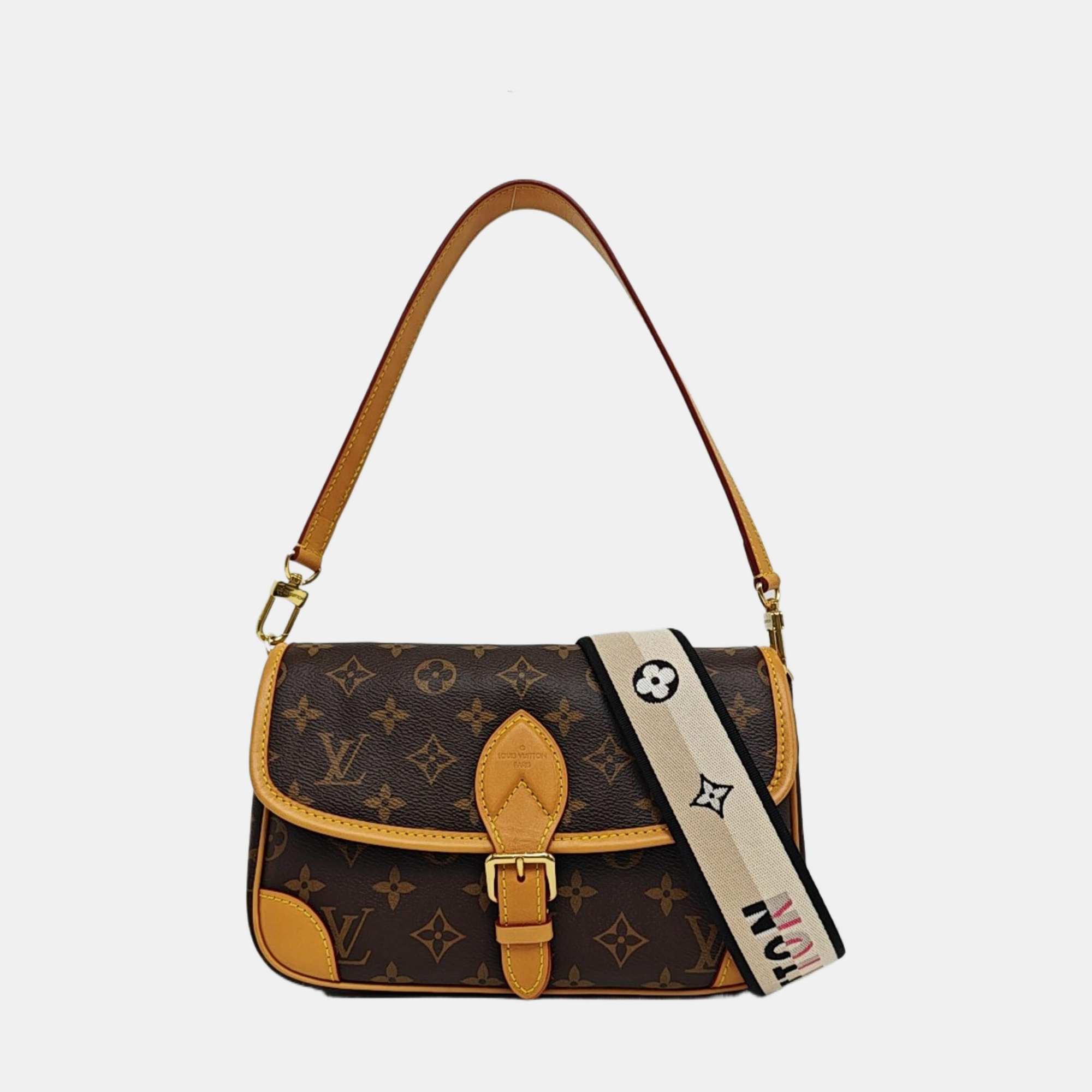 DIANE Monogram Coated Canvas Brown
