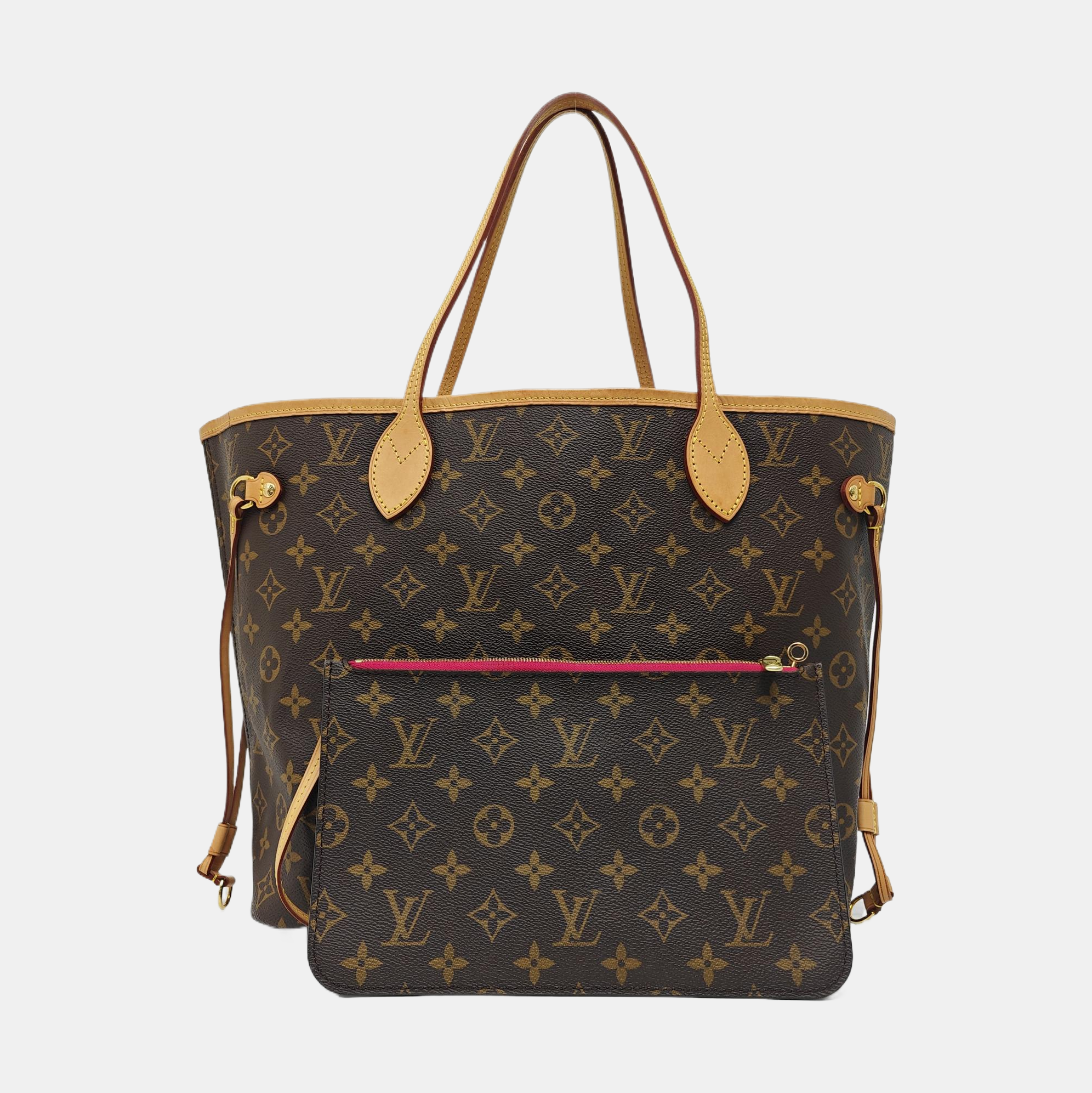 NEVERFULL MM Monogram Coated Canvas Brown