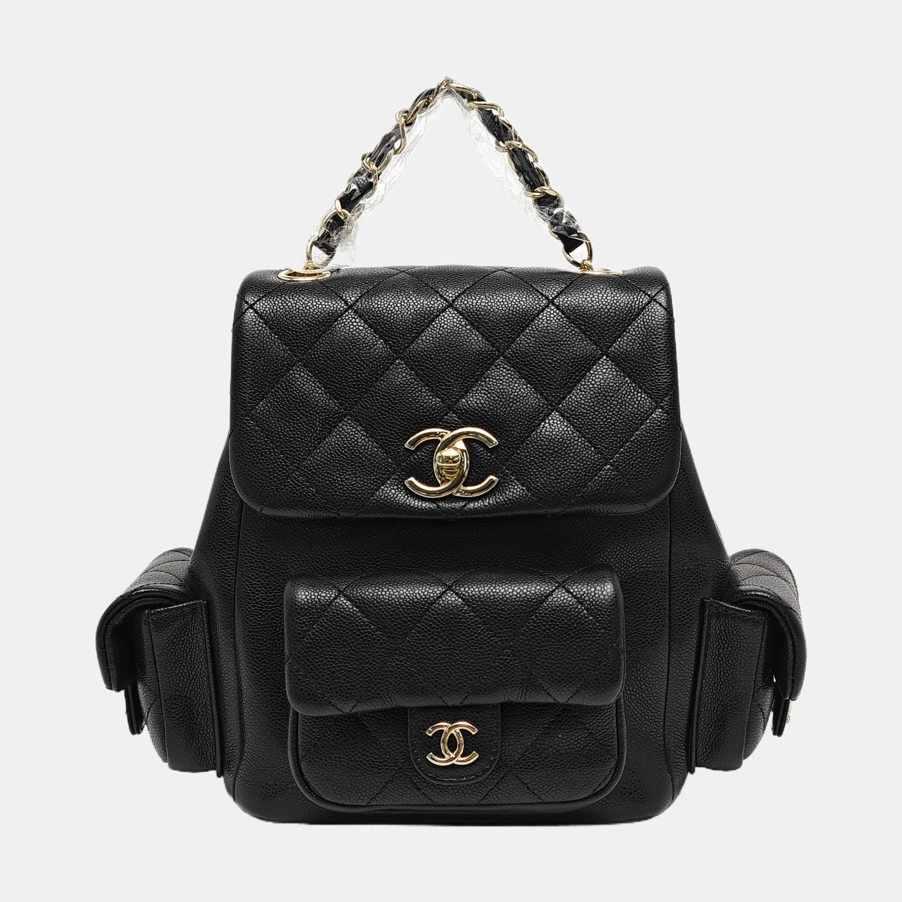 DUMA Quilted Grained Calfskin Black