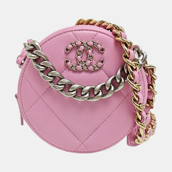 CHANEL 19 Small Quilted Lambskin Pink