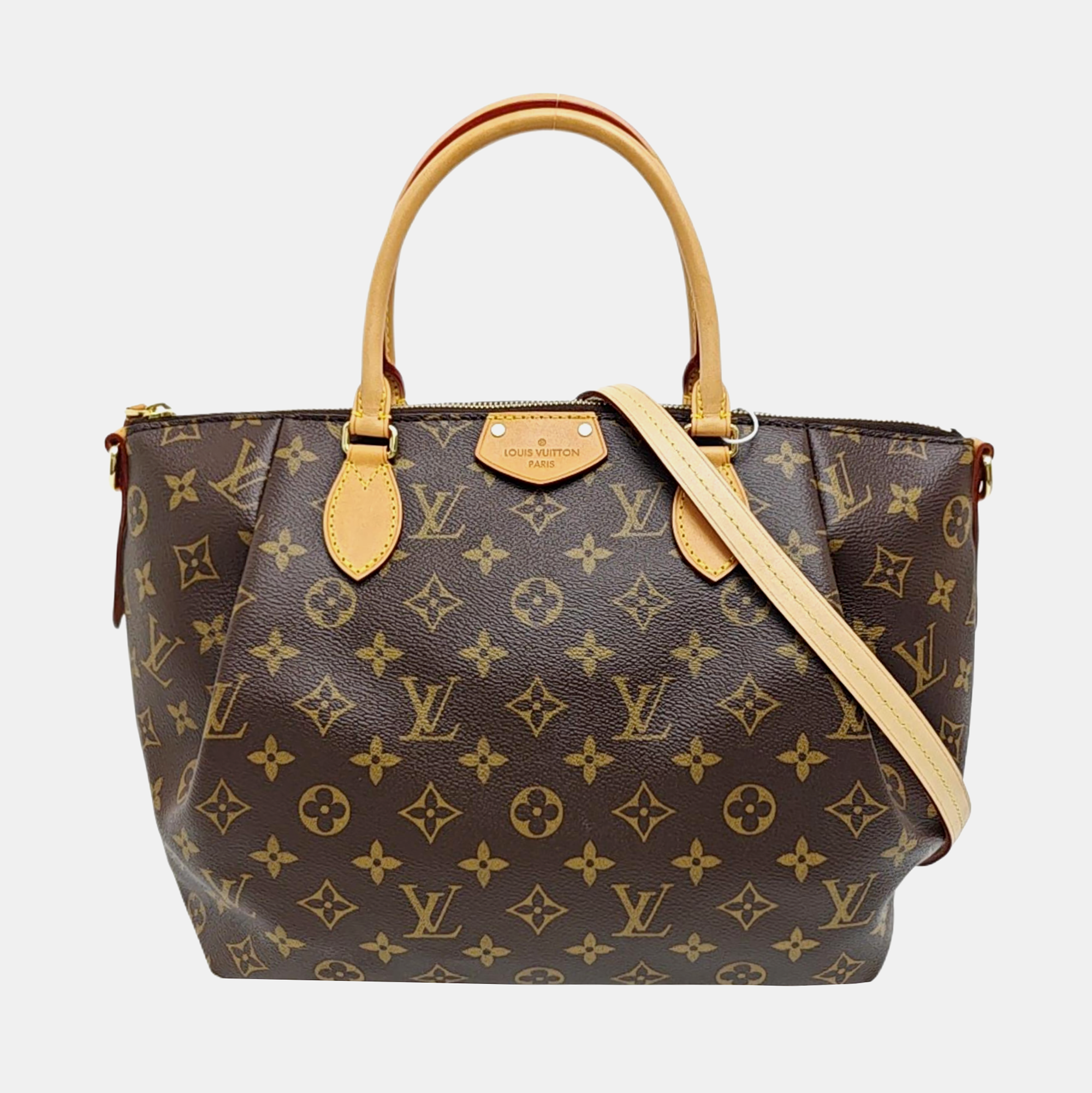 TURENNE MM Monogram Coated Canvas Brown