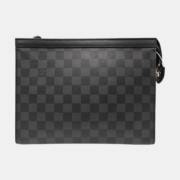 Pochette Voyag MM Damier Graphite Coated Canvas Gray