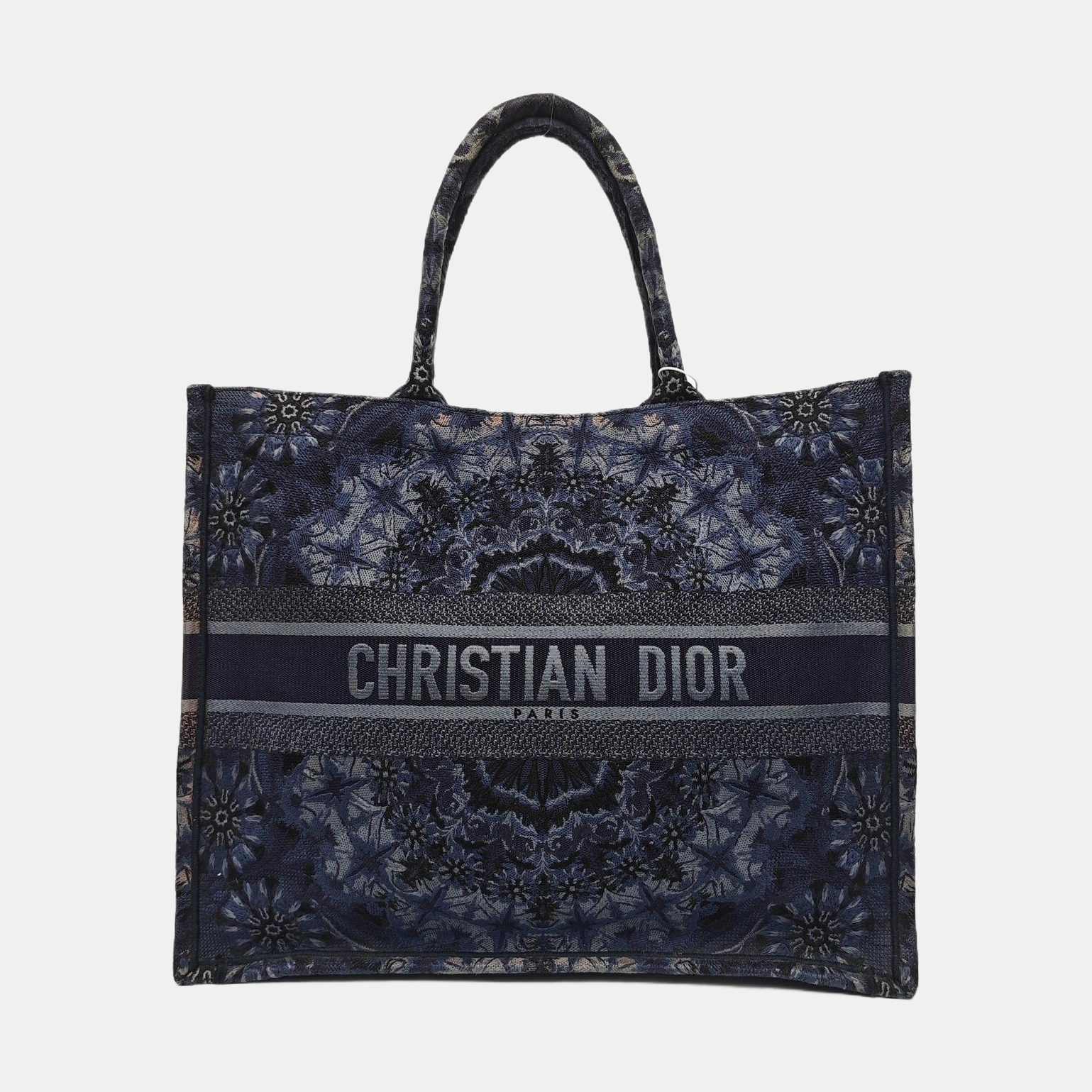 Book Tote Large Canvas Blue