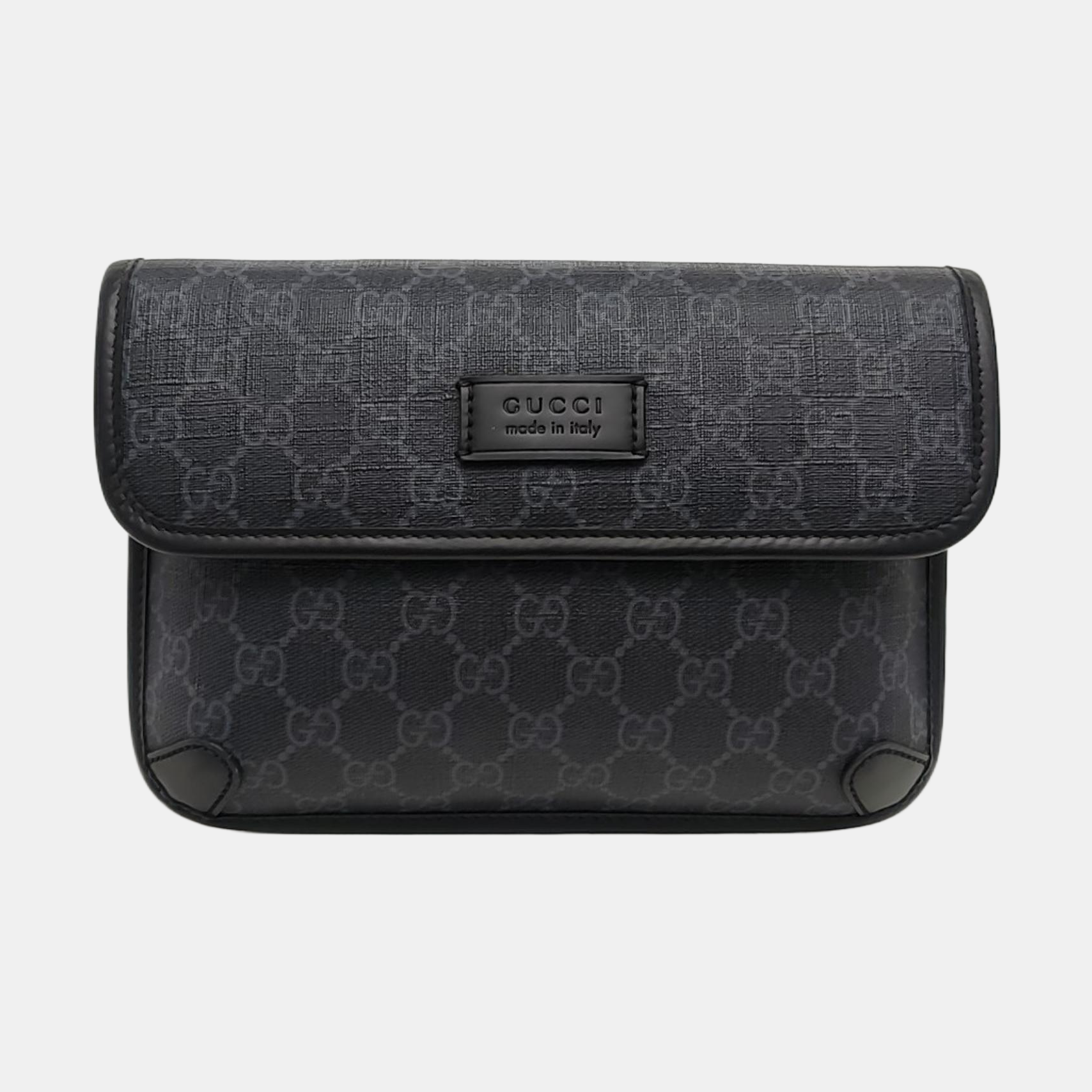 Neo Vintage Monogram Coated Canvas Black